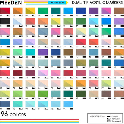 Acrylstifte Set 96 Farben – Doppelspitze für Kunst & Basteln