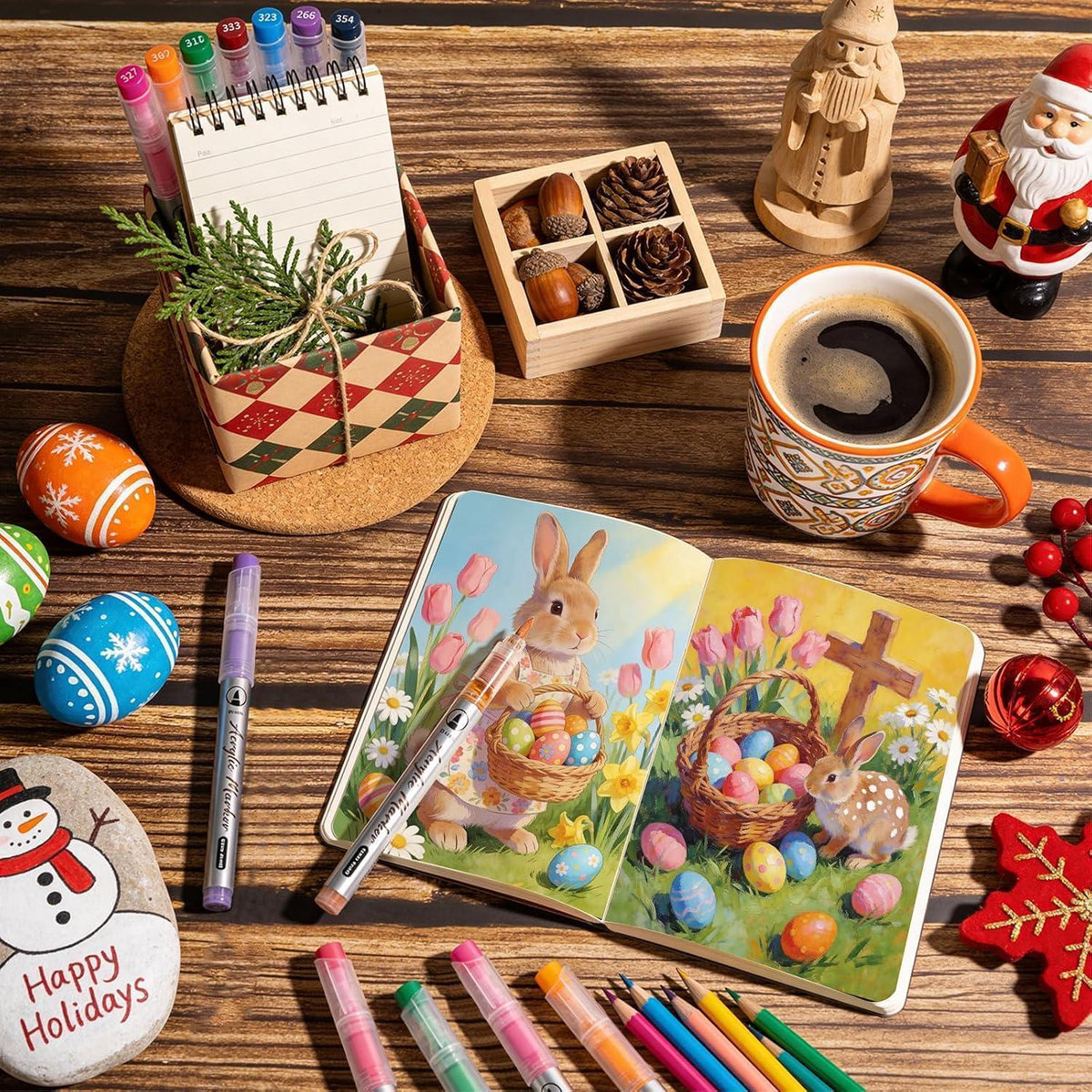 120 Acrylfarbmarker Set mit Pinselspitze – Vielseitig & Geschenkidee