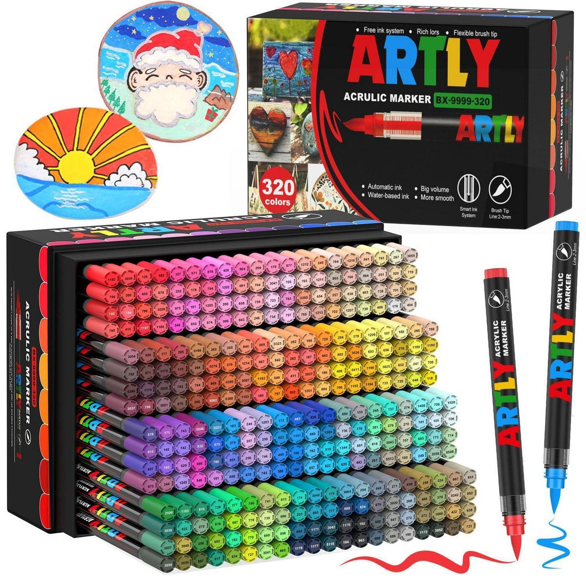 Acrylstifte Set 320 Farben – Deckend & Wasserlöslich