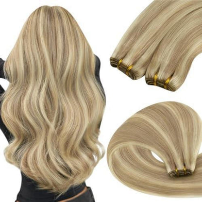Blond Echthaar Tressen 35cm – Volumenspendend & Langanhaltend