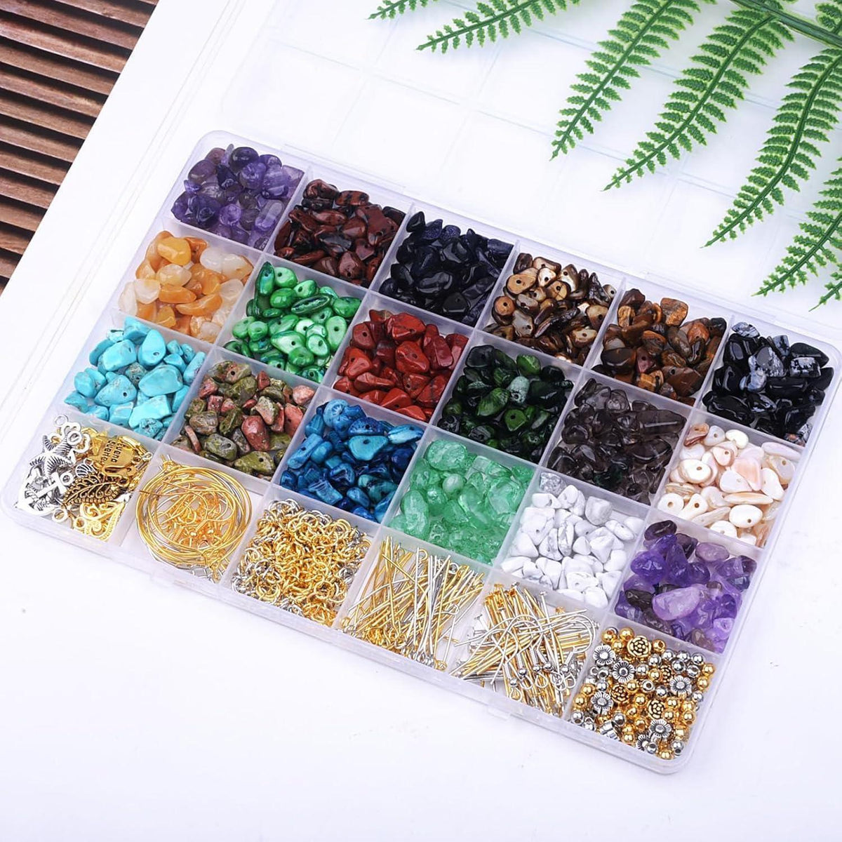 Schmuck Set mit Natursteinen – 1180 Perlen zum Selbermachen