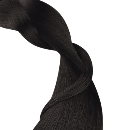 Echthaar Tape-in Extensions Dunkelbraun 35cm 50g