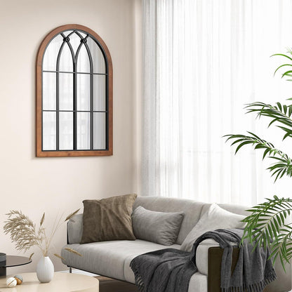 Wandspiegel Fensteroptik 90x60cm Holzrahmen Vintage Spiegel