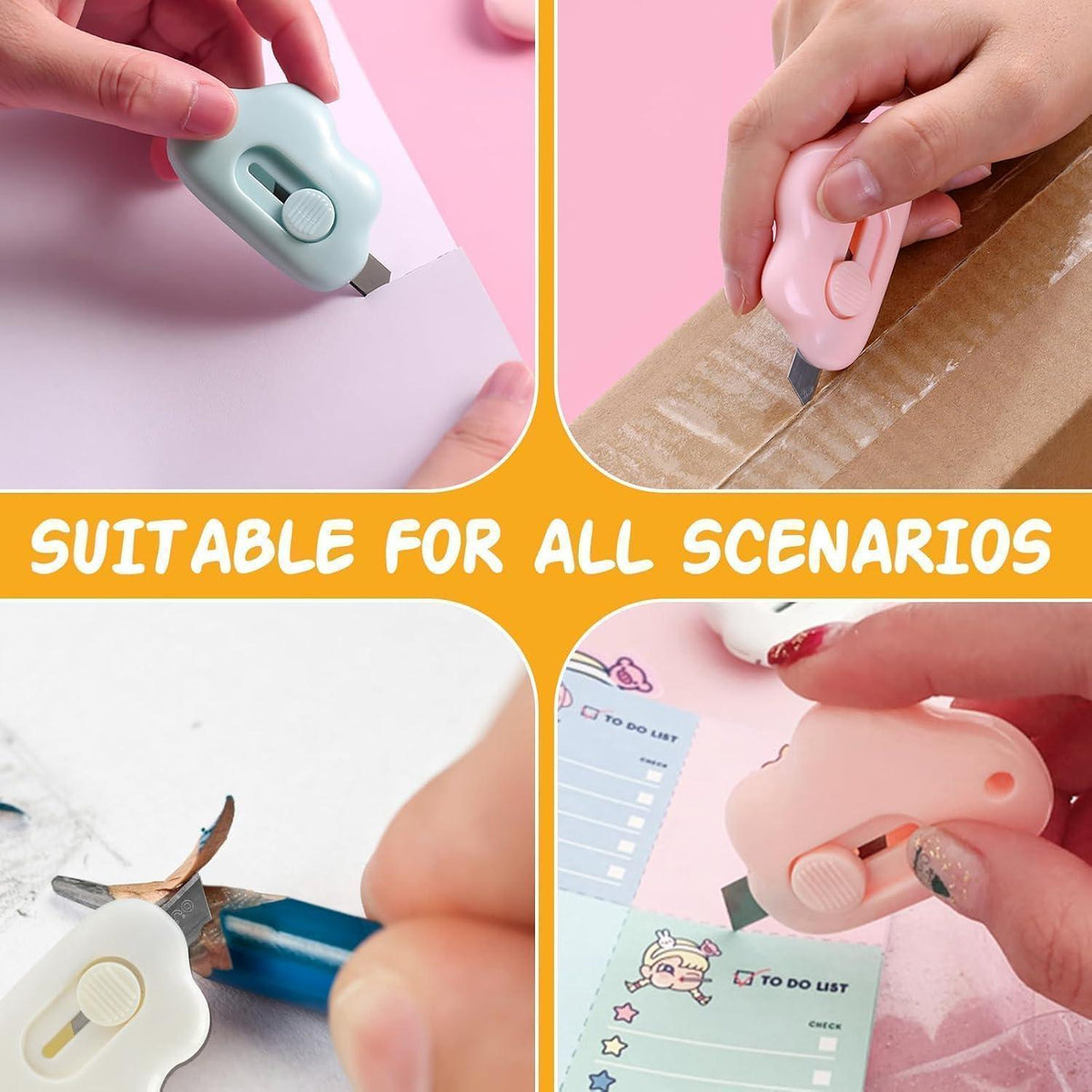 3x Mini Cuttermesser – Paketöffner & Universalmesser