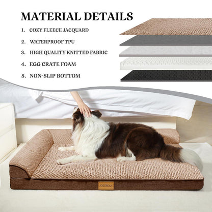 Orthopädisches Hundebett Groß, Braun – L 122x76cm