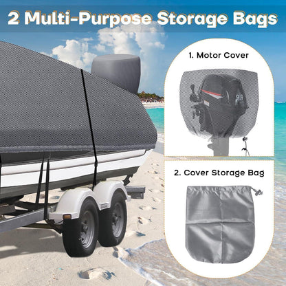Bootsplane Wasserdicht 420D Oxford – Abdeckung für 14-16ft Boote