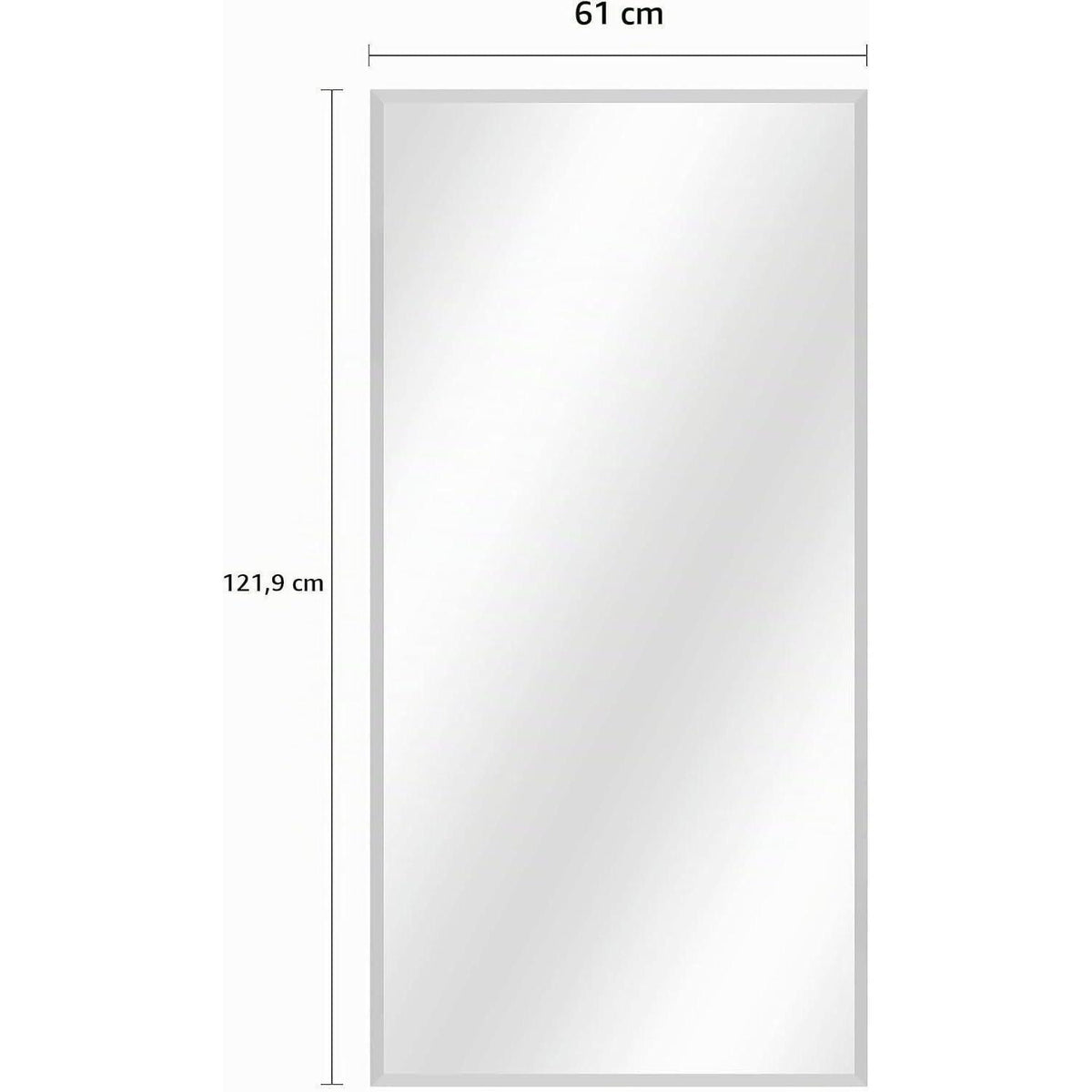 Rahmenloser Wandspiegel Rechteckig 120x60 cm – Modern & Vielseitig