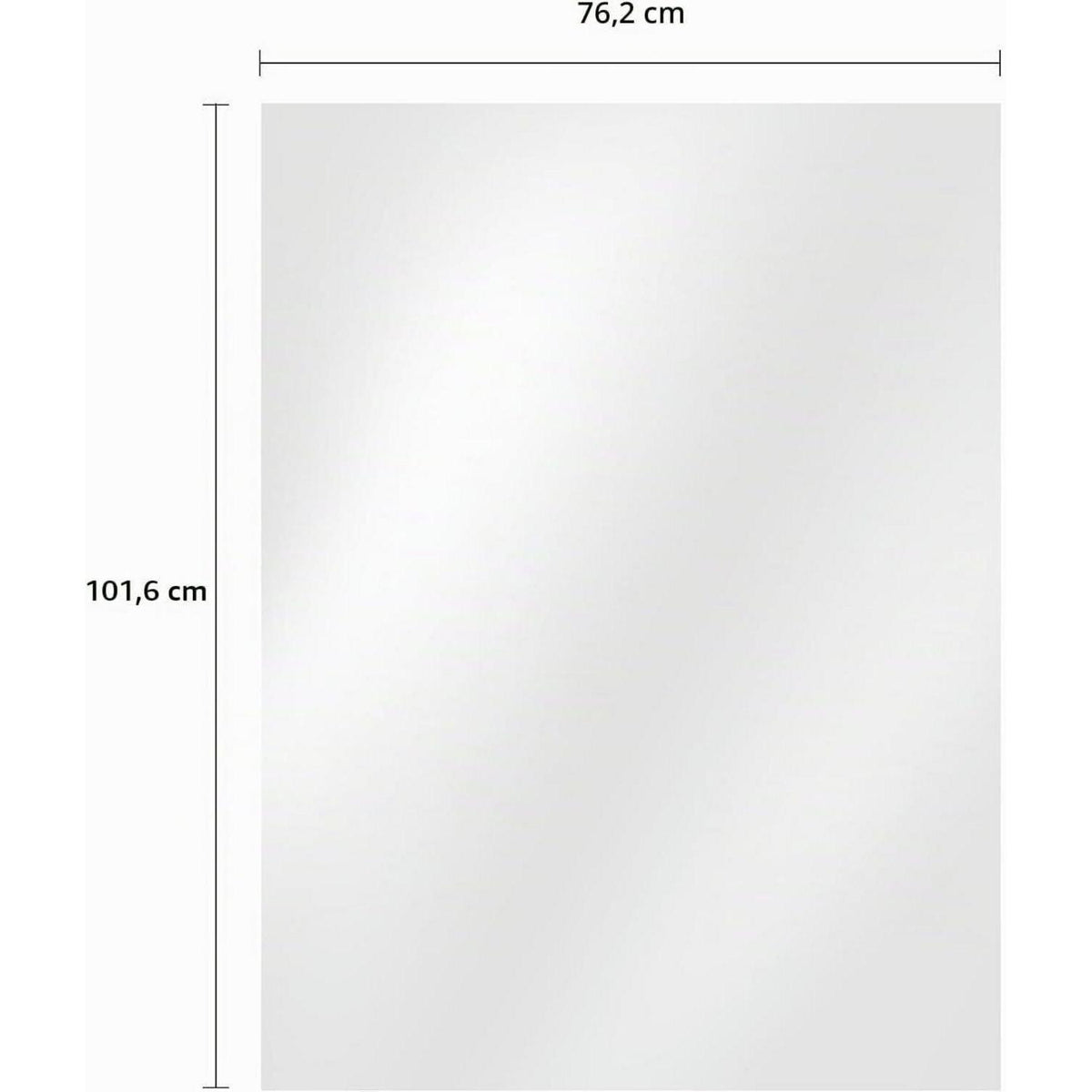 Rahmenloser Wandspiegel Rechteckig 100x75 cm – Modern & Klar