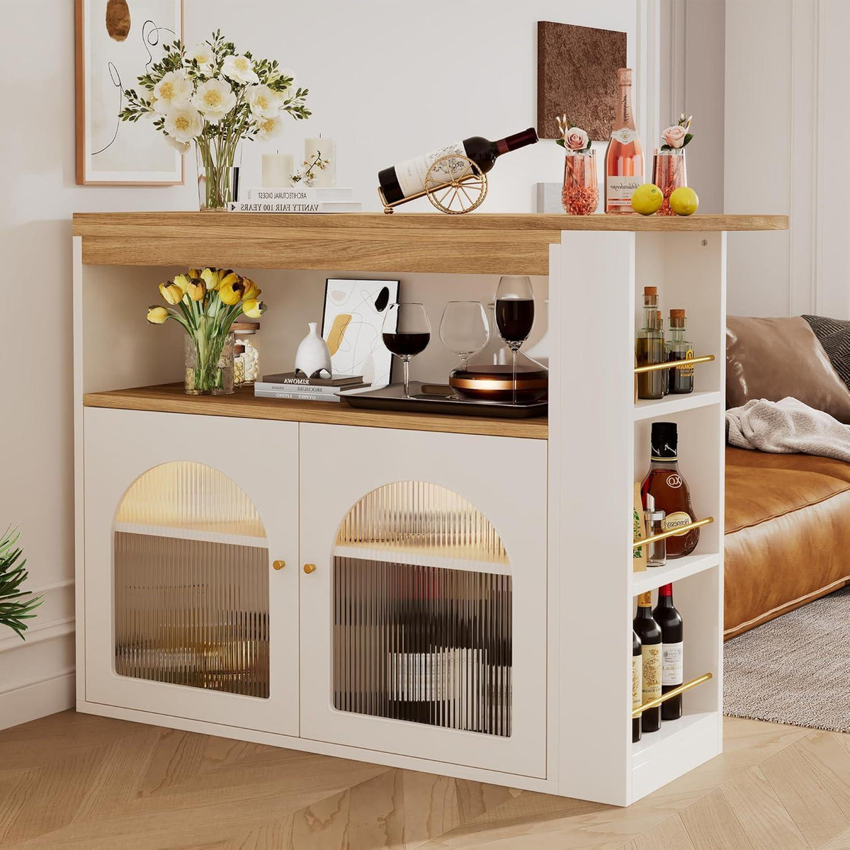 Klappbarer Esstisch mit Stauraum – Weiß 138x102cm