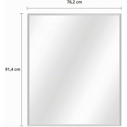 Rahmenloser Wandspiegel 90x75 cm – Rechteckig für Bad, Schlaf- & Wohnzimmer