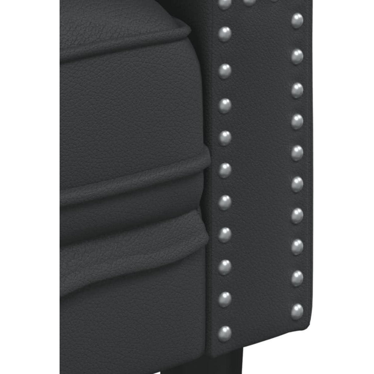 Chesterfield Sofa 2-Sitzer Schwarz Kunstleder
