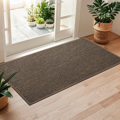 Fussmatte Innen 60x150 cm – Rutschfest & Waschbar Braun