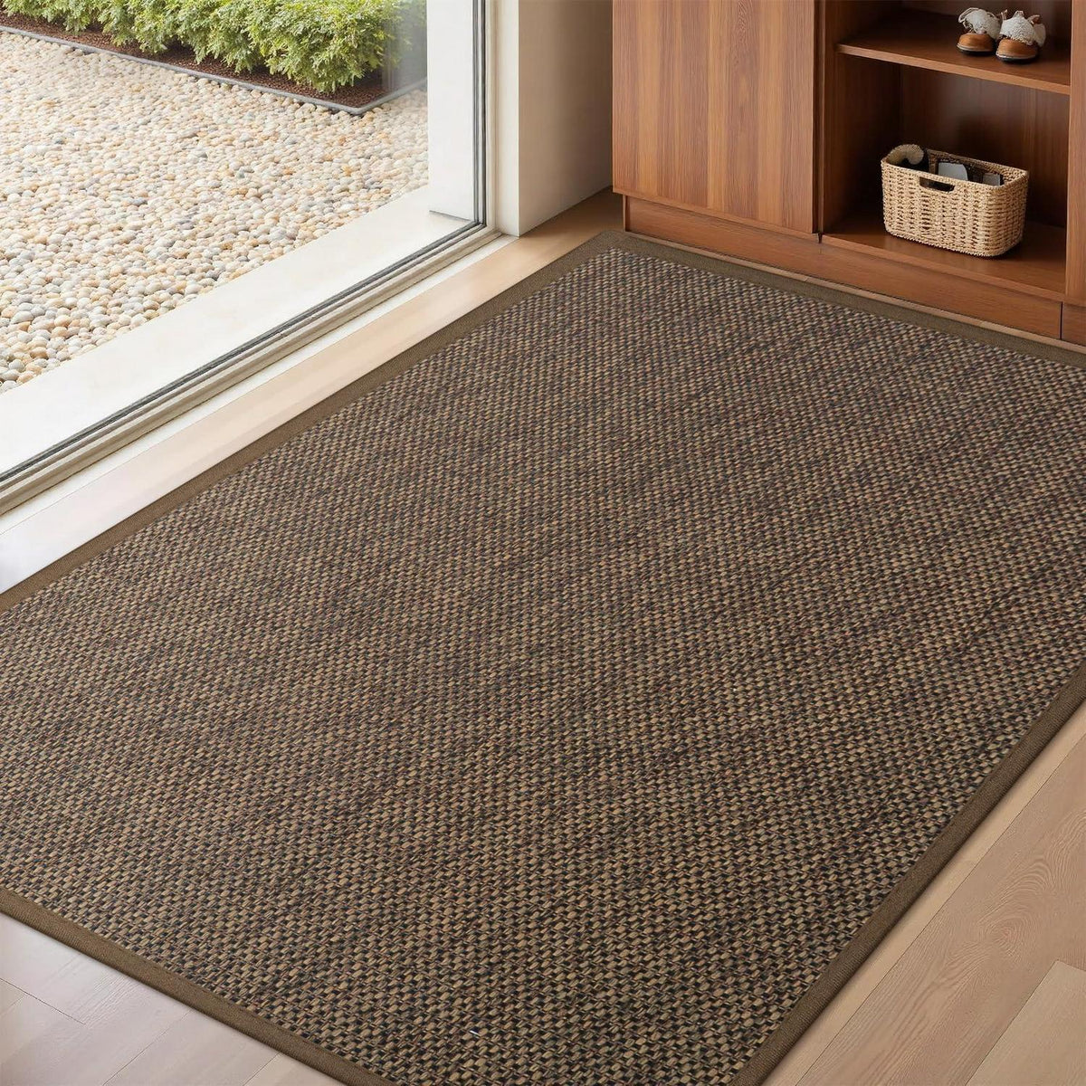 Fussmatte Innen Braun 81x121cm - Rutschfest & Waschbar