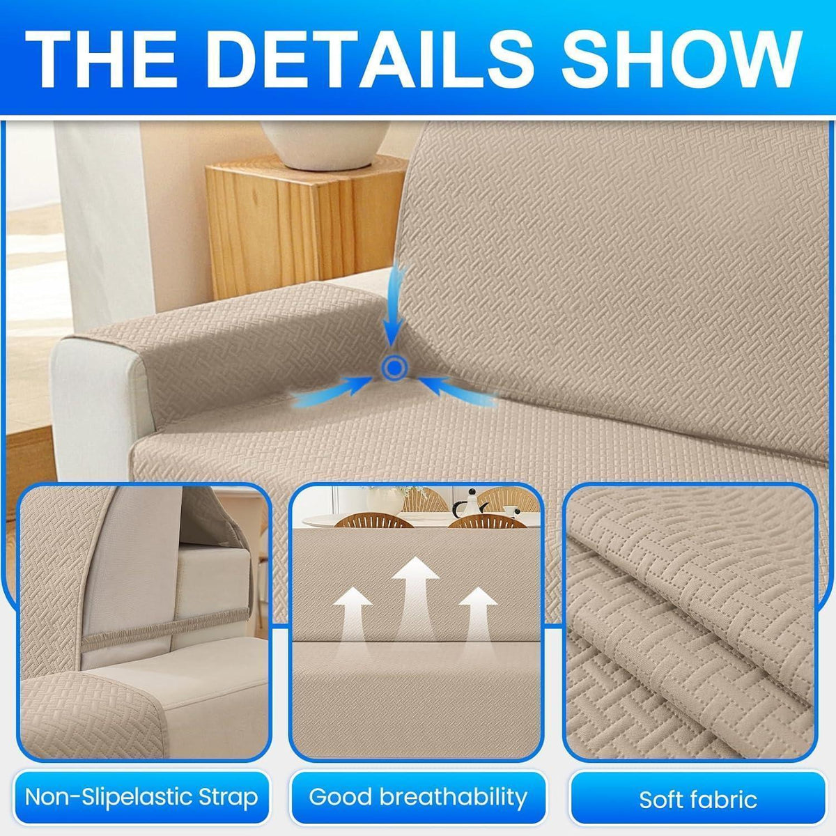 Wasserdichter Sofabezug L-Form 3 Sitzer – Schutz für Sofa & Ecksofa