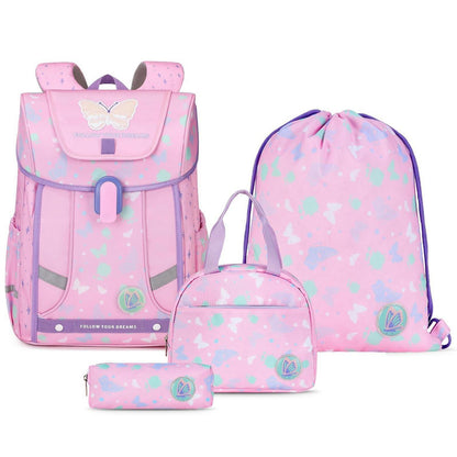 Schulranzen Set 4-teilig Mädchen Rosa – Ergonomisch & Praktisch