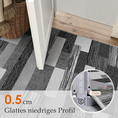 Waschbarer Teppich Schwarz 200x300cm – Modern & Pflegeleicht
