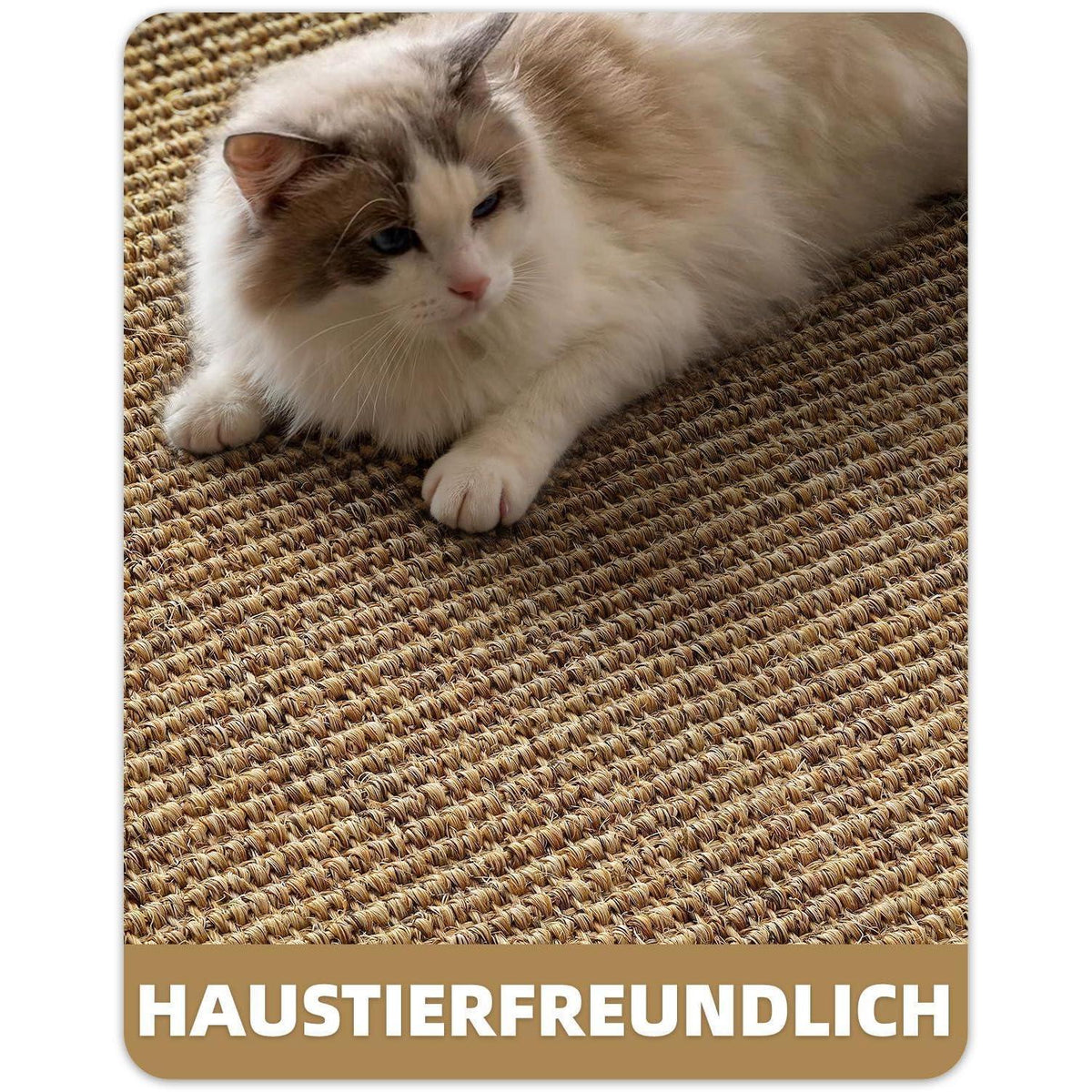 Handgewebte Jute Fußmatte 80x120cm - Rutschfest & Langlebig