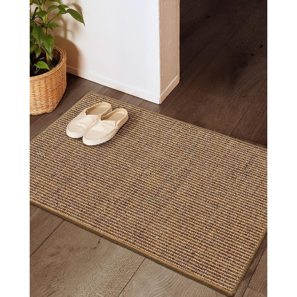 Handgewebte Jute Fußmatte 60x90cm - Rutschfest & Langlebig