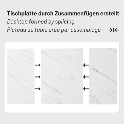 Essgruppe für 4 Personen | Küchentisch mit Samtstühlen Gold/Weiß