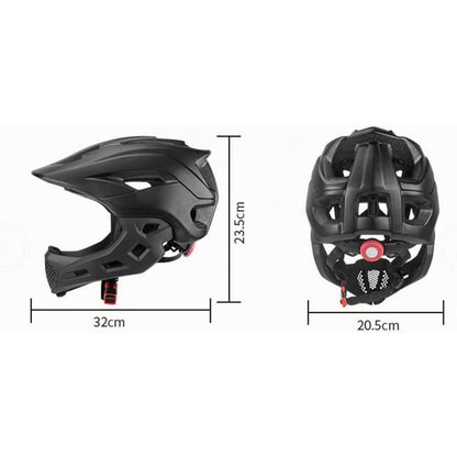 2-in-1 Fahrradhelm Kinder mit Kinnschutz, Grau