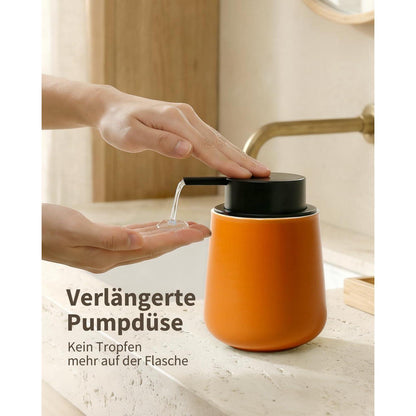 Keramik Seifenspender – Rotbraun, 350ml, Zeitloses Design