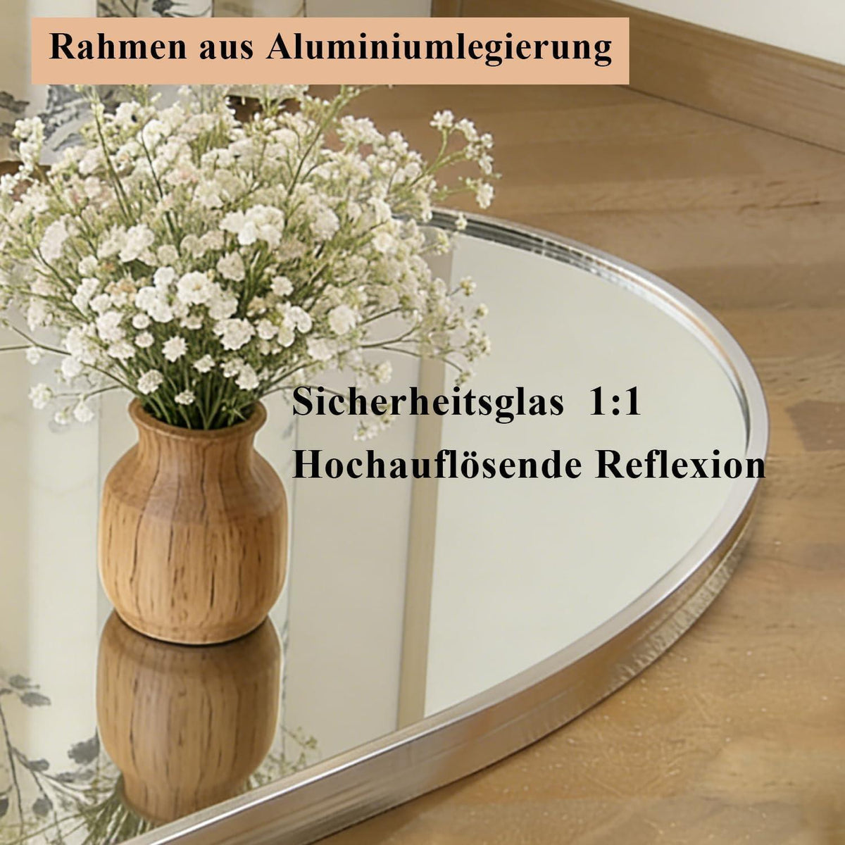 Freistehender Ganzkörperspiegel 162x53cm – Modern & Arch Design