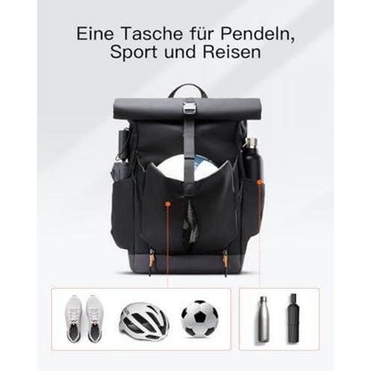 RollTop Rucksack 25L – Spritzwassergeschützt & Vielseitig