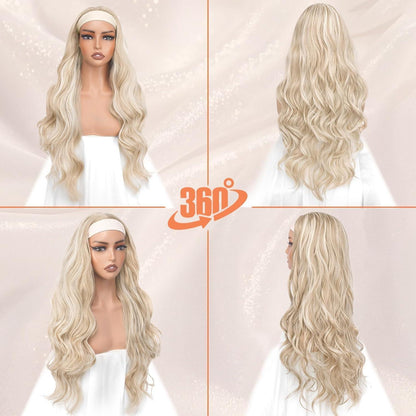 Blond Highlight Body Wave Stirnband Perücke 66cm