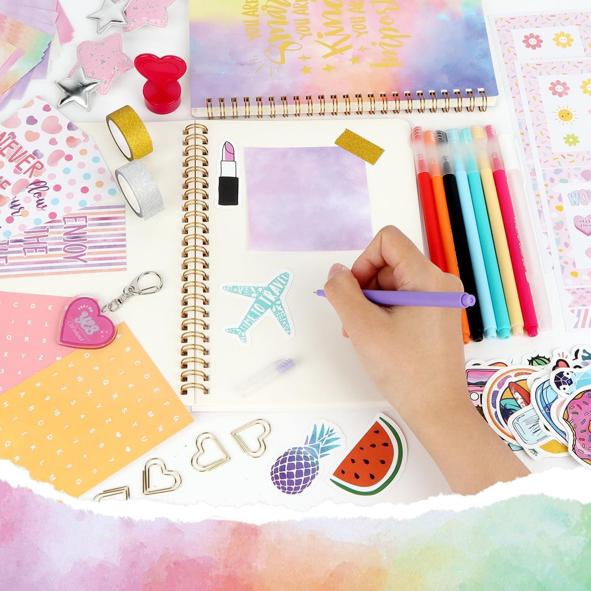 Tagebuch Set für Mädchen – Kreatives DIY Journal & Scrapbook