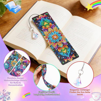 Diamond Painting Lesezeichen Mandala – 8er Set zum Basteln