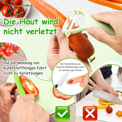 Montessori Schälermesser Set für Kinder – 8-teilig & Sicher