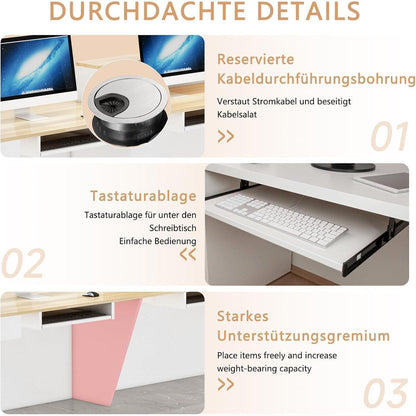 Moderne Empfangstheke Schwarz 200x60x100cm – Rezeptionstresen