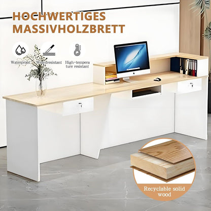 Moderne Empfangstheke Schwarz 200x60x100cm – Rezeptionstresen