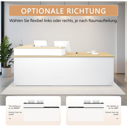 Moderne Empfangstheke Schwarz 200x60x100cm – Rezeptionstresen