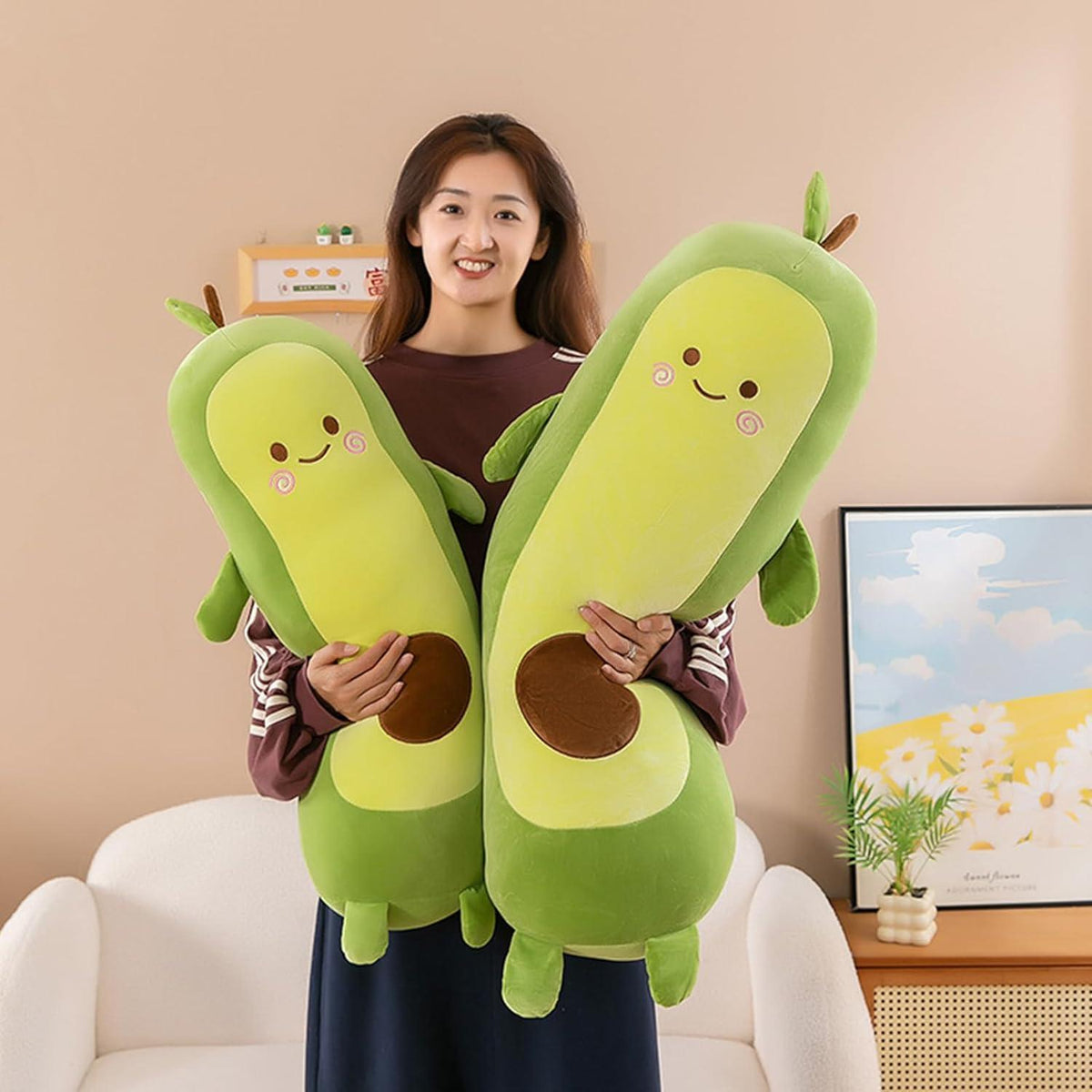 Avocado Kuscheltier 50cm - Weiches Plüschkissen für Kinder