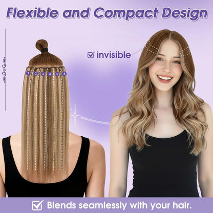 Echthaar Haarverlängerung Balayage Platinblond 50cm