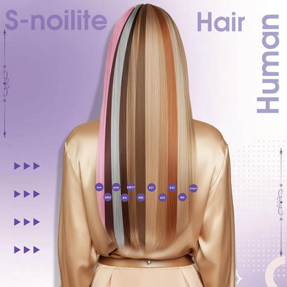 Echthaar Clip-in Extensions Balayage Blondbraun 25cm