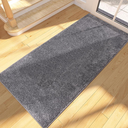 Läufer Teppich 60x210 cm – Schmutzfangmatte Grau-Schwarz