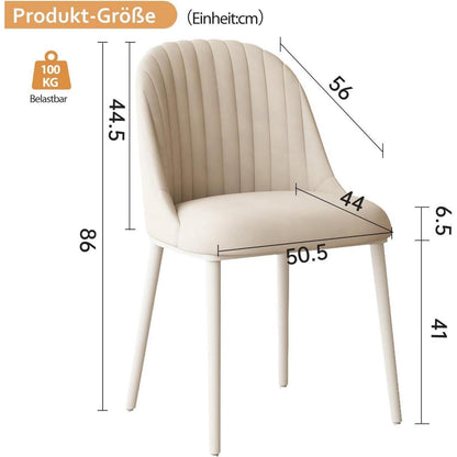 Samt Esszimmerstühle Set (6) – Modern & Bequem