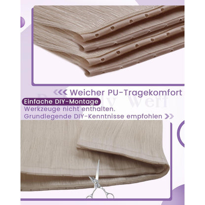 Echthaar Tressen Extensions Platinblond 50cm - Butterfly Weft #60