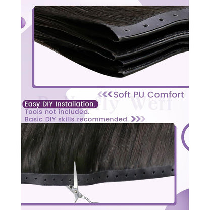 Echthaar Tressen Braun Balayage 60cm – Remy Menschenhaar