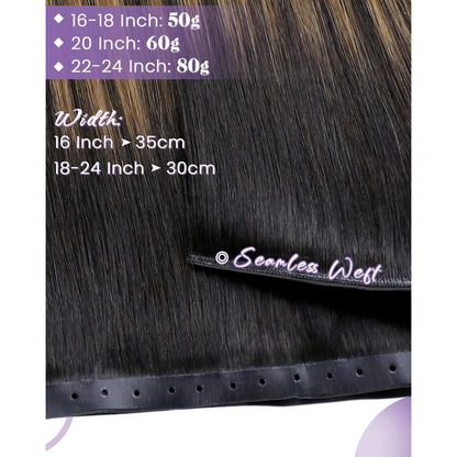 Echthaar Tressen Braun Balayage 60cm – Remy Menschenhaar
