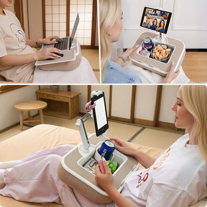 Kindle Tablet Halter Kissen 360° Verstellbar mit Snackschale