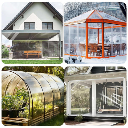 Transparente Plane 3x2m mit Ösen – Wasserdicht & Reißfest