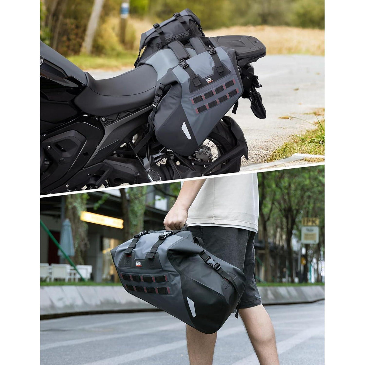 Wasserdichte Motorrad Satteltaschen 30L – IPX6 & MOLLE System