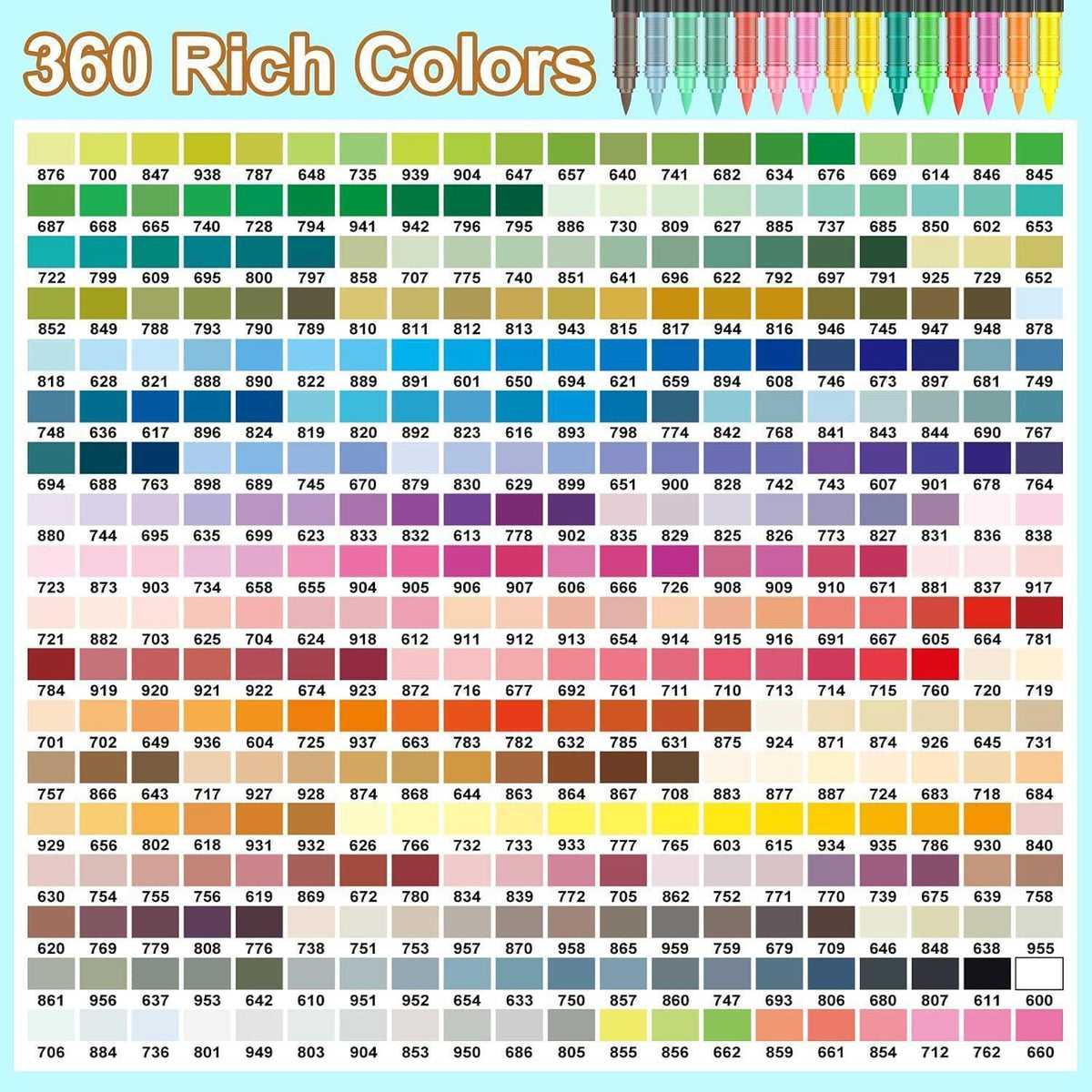 Acrylstifte 360 Farben – Wasserfest für Stein, Holz & mehr