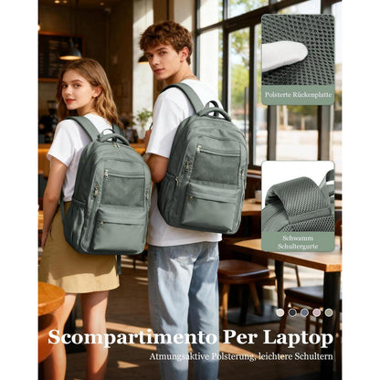 Grün A2-Grün Rucksack Schule Herren Damen – Leichter Schulrucksack 30L