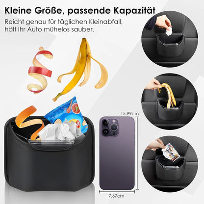 Auto Mülleimer – Klein, Lecksicher & Clip On in Lederoptik