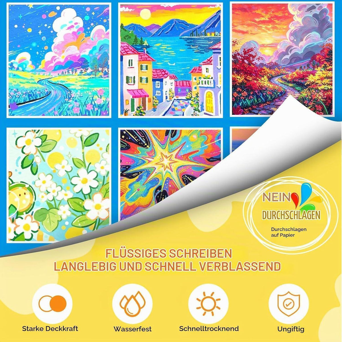 Acrylstifte Set 330 Farben – Wasserfest für Stein, Holz & mehr