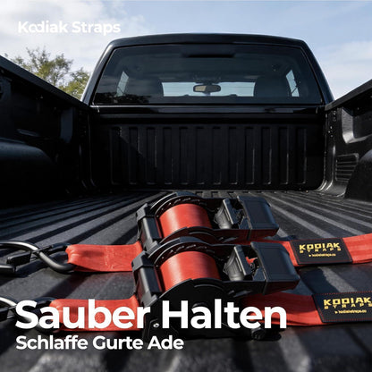 Spanngurte mit Ratsche 3m | 1360KG | Rot 4er-Set